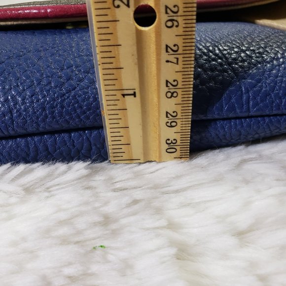 STEVE MADDEN Women's Blue, Gray, Tan, Silver Multi-Texture Color block Purse - Picture 6 of 8